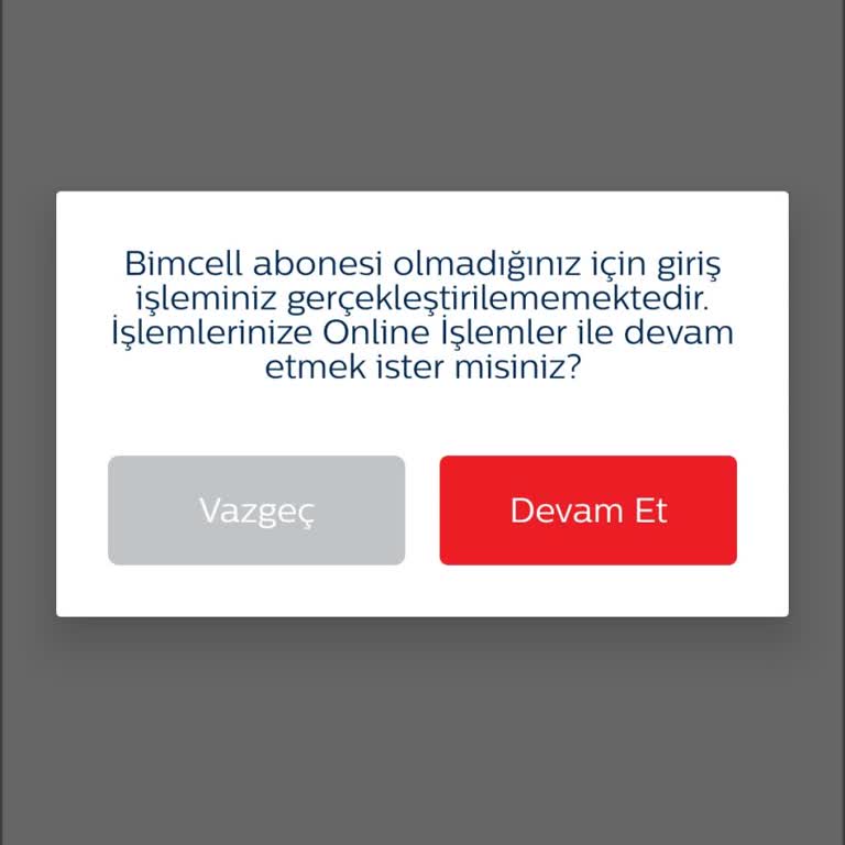 Bimcell Online Hizmetler Uygulamasına Giriş Sorunu Ve Müşteri Hizmetleri Desteği Eksikliği