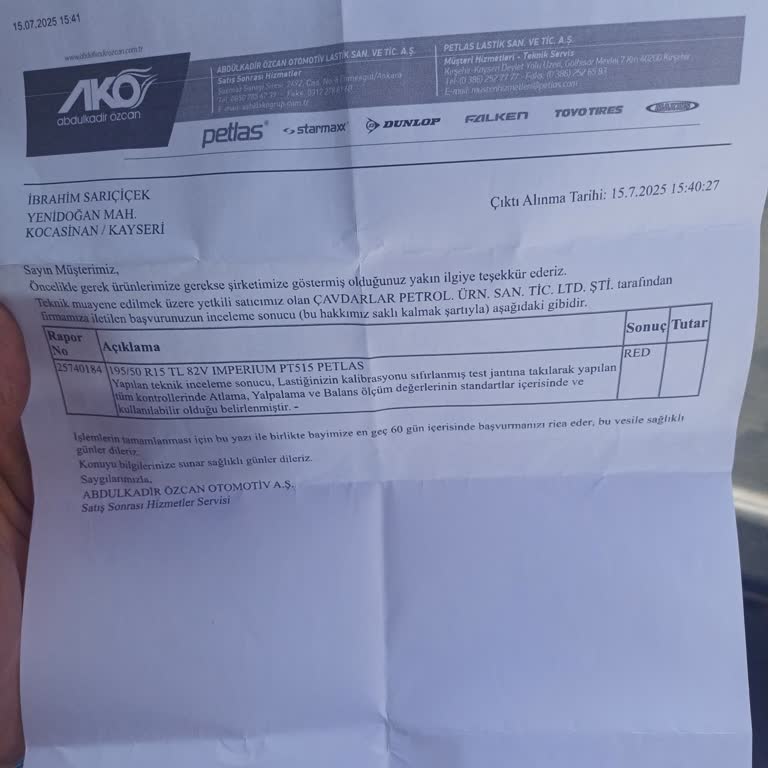 Petlas Lastiklerde Sürekli Balans Sorunu Ve Garanti Reddi