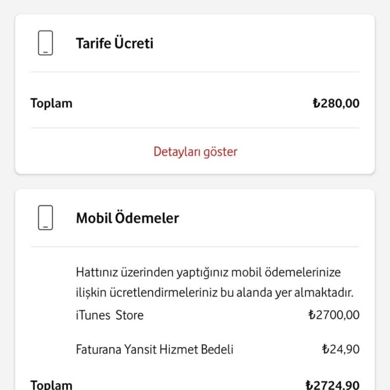 Vodafone İzinsiz İtunes Store Çekimi ve Yetersiz Güvenlik Nedeniyle Güven Kaybı