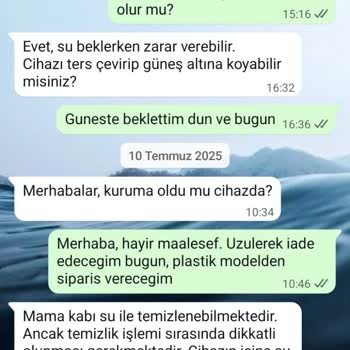 Mama Kabında Su Birikmesi Ve İade Sorunları Yaşadım