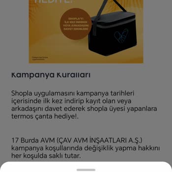 Shopla Uygulamasında Hediye Kampanyası Hayal Kırıklığı