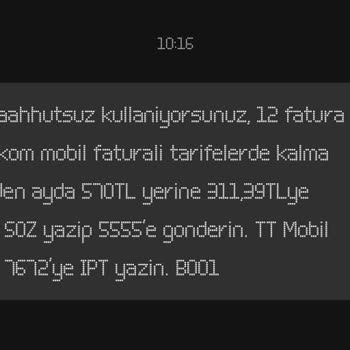 Taahhütlü Paket Yerine Fahiş Fiyatlı Tarife Şoku!