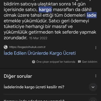 İade Sürecinde Haksız Kargo Ücreti Kesintisi Ve Müşteri Mağduriyeti
