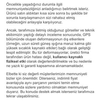 Araç Kamerasında GPS Modülü Açılması Ve Garanti Dışı Bırakılması Nedeniyle Mağduriyet