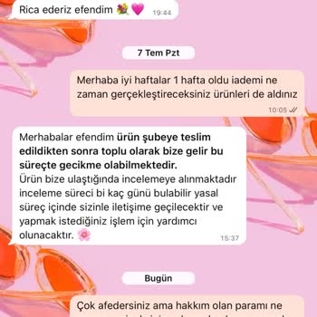İade Edilmeyen Ürünler Ve Geciken Para İadesi