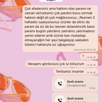 İade Edilmeyen Ürünler Ve Geciken Para İadesi