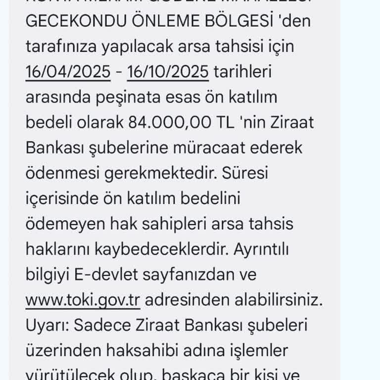 TOKİ Konya Merkez keine Infos zu Grundstück und Zahlung, ich will Klarheit!
