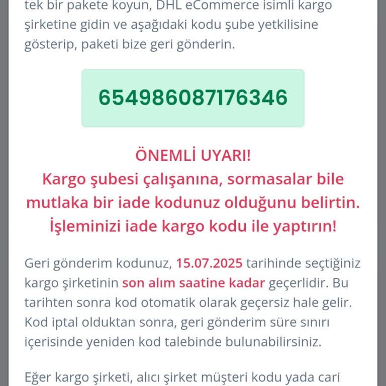 İade Sürecinde Yaşanan Gecikme Ve İletişim Sorunu