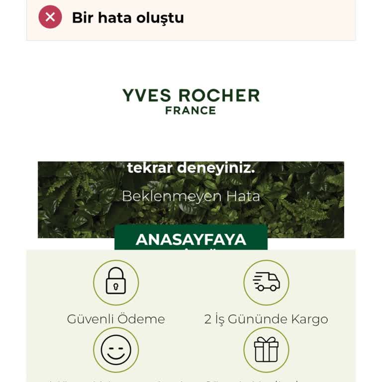 Yves Rocher Sipariş Sonrası Hesabımda Erişim Sorunu Ve Bilgilendirme Eksikliği