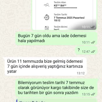 İade Ücreti Sürekli Gecikiyor, Mağdur Ediliyorum!