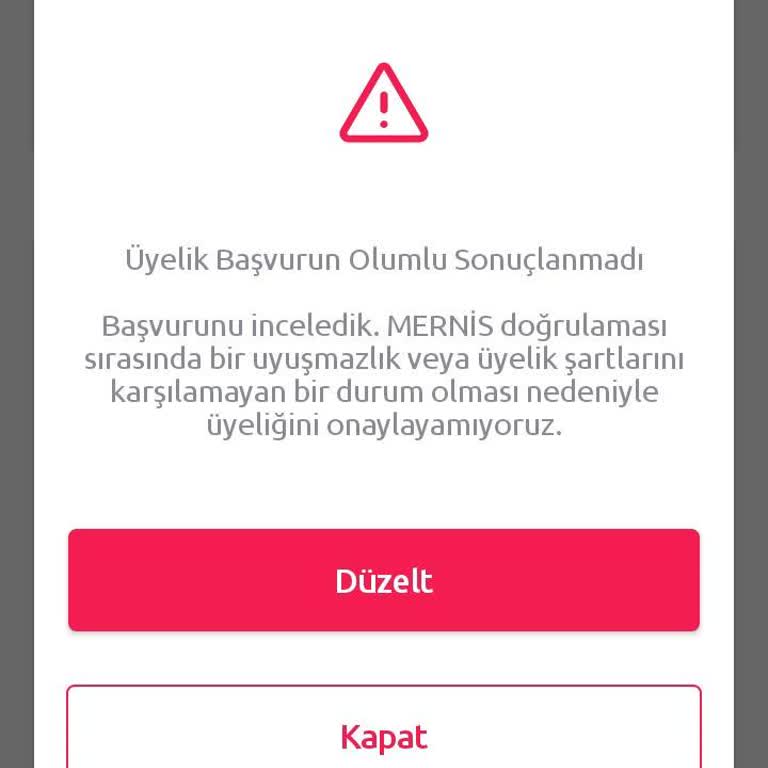 Tiktak Kirala Üyelik Başvurum Teknik Sorun Nedeniyle Onaylanmıyor, Destek Alamıyorum