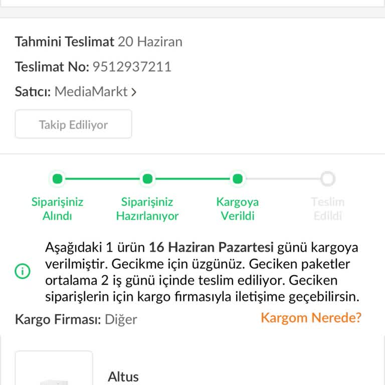 Bir Aydır Teslim Edilmeyen Siparişe Çözüm Ve Geri Dönüş Sağlanmıyor