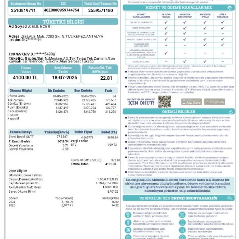 Elektrik Faturam Aniden Katlandı, Ödeyemez Duruma Geldim Destek İstiyorum