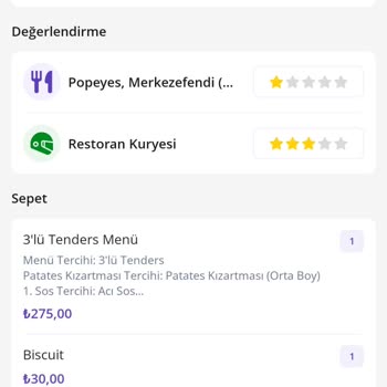 Popeyes Siparişlerim Sürekli Eksik Ve Müşteri Hizmetleri Dönüş Yapmıyor
