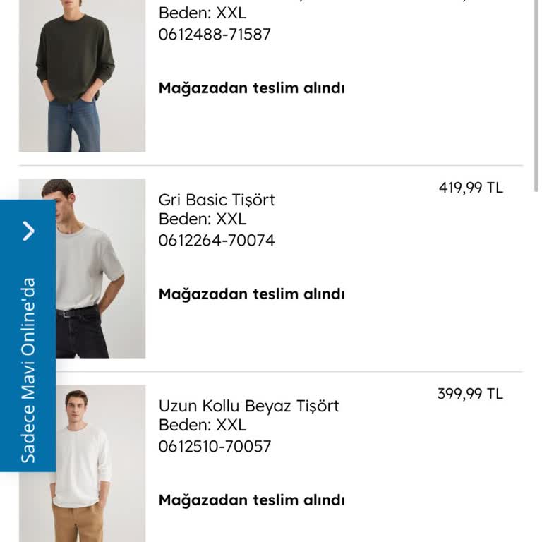 Mavi Sitesinde İade Seçeneği Görünmüyor Müşteri Hizmetinden Çözüm Yok