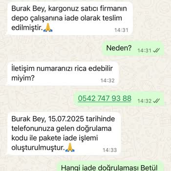 Onayım Olmadan Kargom Geri Gönderildi!