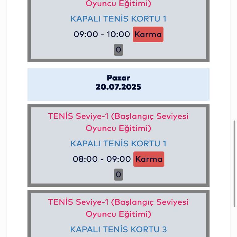 Tenis Kursu İçin Seans Açılmıyor, Paramı Geri Alamıyorum