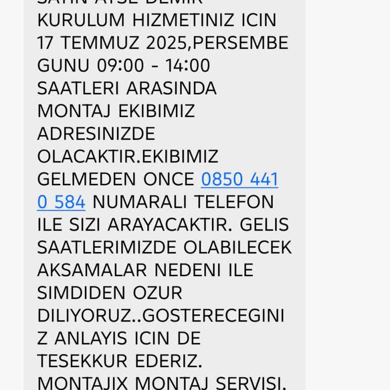 Montaj Randevusunda Bilgilendirme Yapılmadı, Mağdur Edildim