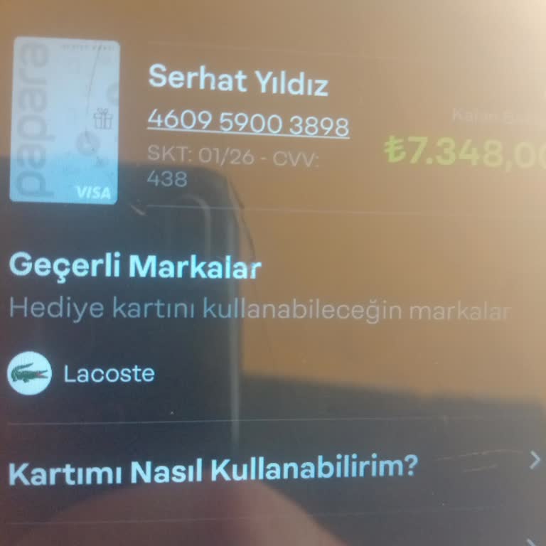 Lacoste Hediye Kartıma Yüklediğim Tutarı Kullanamıyorum, Çözüm Sunulmuyor