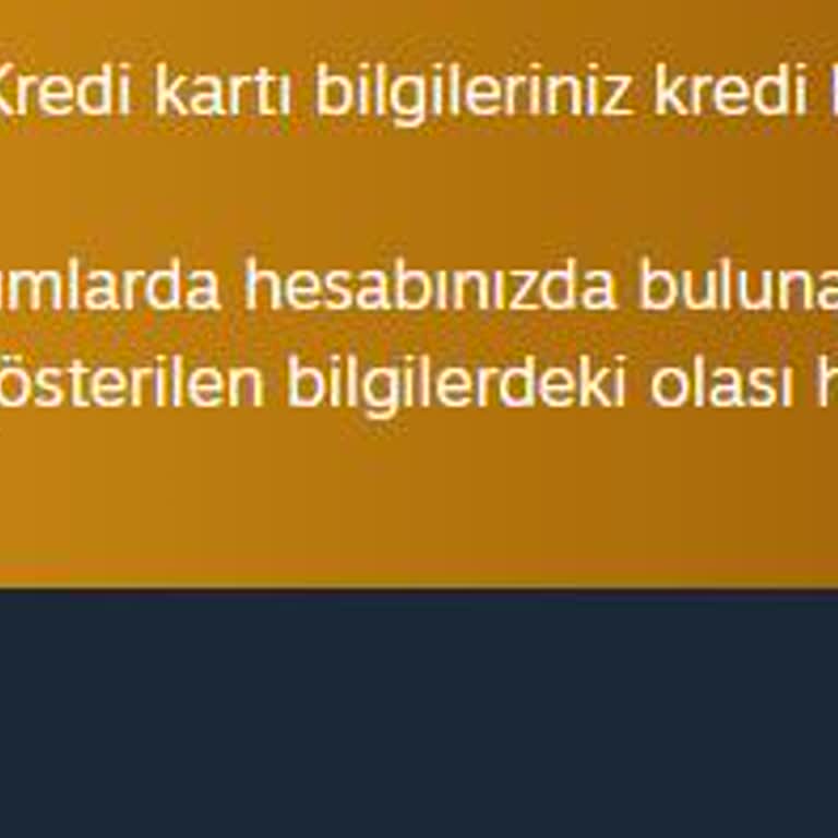 Steam'de Kredi Kartı İle Alışveriş Yapamama Sorunu