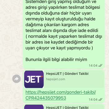 Hepsijet Destek Ve İletişim Eksikliği Mağdur Ediyor