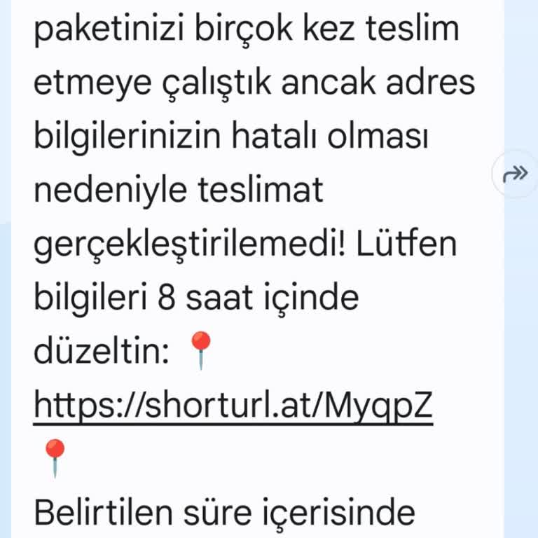 PTT Kargo Adıyla Gelen Sahte SMS İle Kişisel Bilgilerim Tehlikeye Girdi