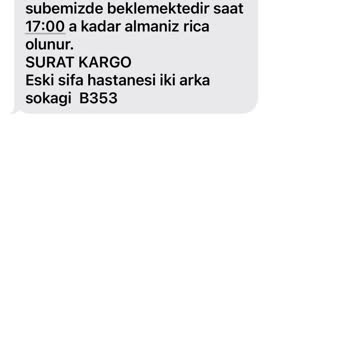 Sürat Kargo Şubesi Teslimat Gecikmesi Ve Yetersiz Bilgilendirme