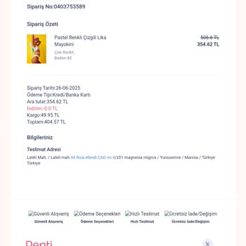 Penti'den Sipariş Verdiğim Mayo Günlerdir Gönderilmedi, Müşteri Hizmetleri Yanıt Vermiyor