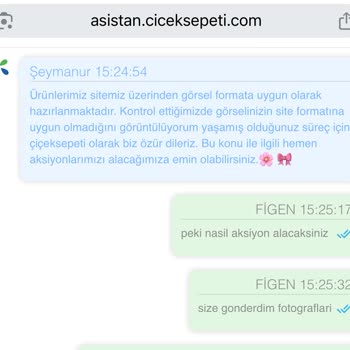 Çiçek Sepeti Siparişim Görselden Farklı Ve Eksik Teslim Edildi Çözüm Sunulmuyor