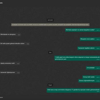 Siparişin 11 Gündür Teslim Edilmemesi Ve İletişim Sorunu