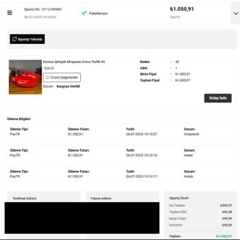 Siparişin 11 Gündür Teslim Edilmemesi Ve İletişim Sorunu