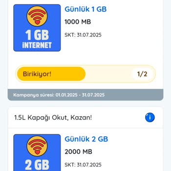 Kazandirio Kampanyasından Kazanılan 2 GB İnternet Hattıma Tanımlanmadı