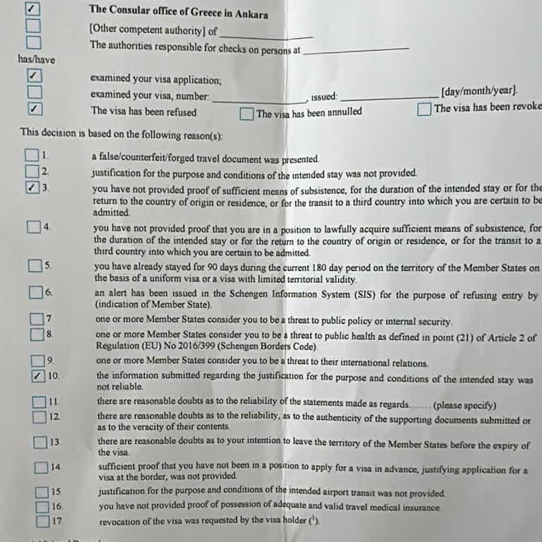 Eksiksiz Evraklara Rağmen Vize Reddiyle Mağduriyet