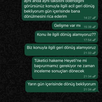 Çifte Tahsilat Mağduriyeti Ve İletişimsizlik