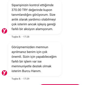 Siparişim Eksik, Pişmemiş Ve Donuk Geldi; İade Talebim Karşılanmadı