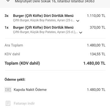 Siparişim Eksik, Pişmemiş Ve Donuk Geldi; İade Talebim Karşılanmadı