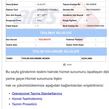 Kargom Teslim Edilmiyor, Müşteri Hizmetleri Ulaşılamıyor!