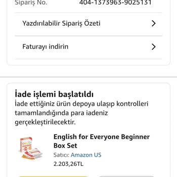 Amazon Yurtdışı Kitap İadesinde Ücretim Geri Ödenmedi