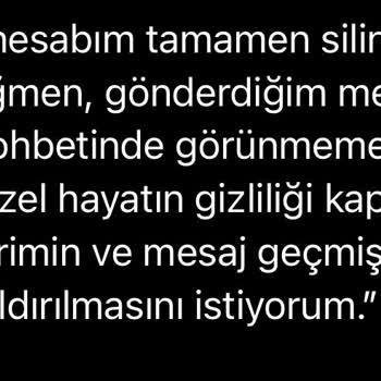 Instagram Kapatılan Hesabımdaki Mesajların Ve Verilerimin Tamamen Silinmesini İstiyorum