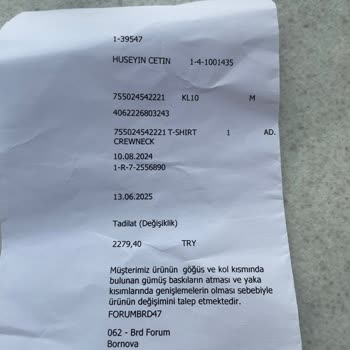 Karl Marka T-shirtlerde Hızlı Deformasyon Ve İade Talebinin Reddedilmesi