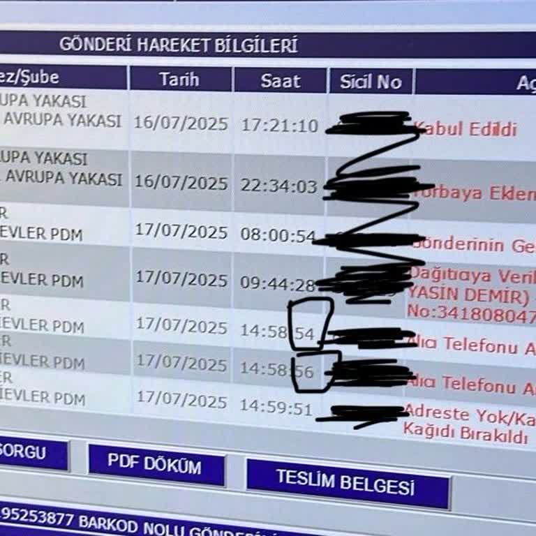 PTT Kargo'nun Adreste Yok Yalanı Ve Sahte Bildirimleri