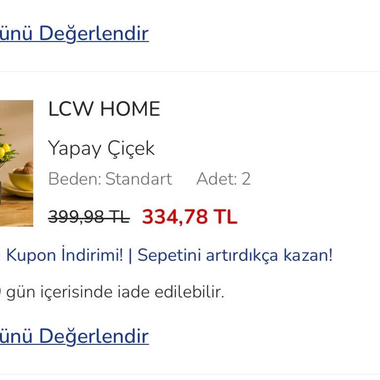 Siparişimde Eksik Gönderim Ve Para İadesi Sorunu