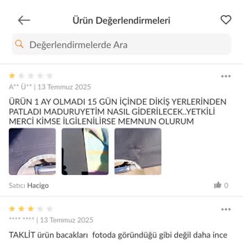 Plaj Şezlongunun Kısa Sürede Yırtılması Ve Satıcıdan Çözüm Alamamak