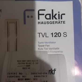 Aldığım Kule Vantilatör Hem Çok Sesli Hem De İade Kabul Edilmiyor