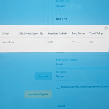Vodafone Borç Bilgilendirmesi Yapılmadan Kara Listeye Alındım