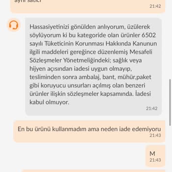 İade Reddi Ve Satıcı Tutumu Nedeniyle Mağduriyet