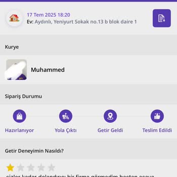 Siparişim Teslim Edilmedi, Destek Yetersiz Kaldı