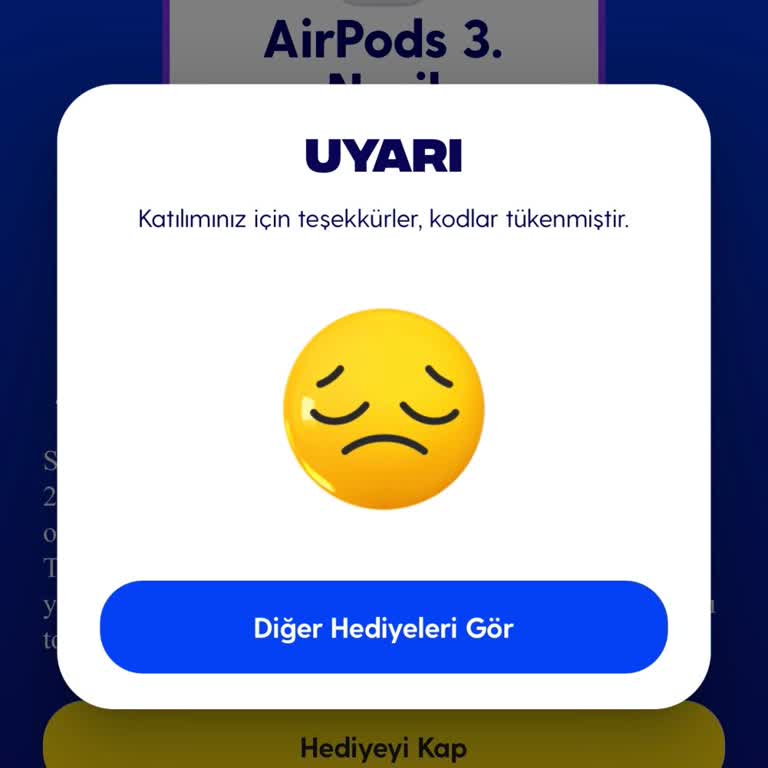 Kampanya Hediyesi Teslim Edilmedi