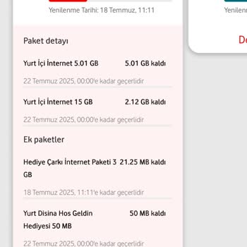 Devreden İnternet GB'larım Kullanılmadan Siliniyor
