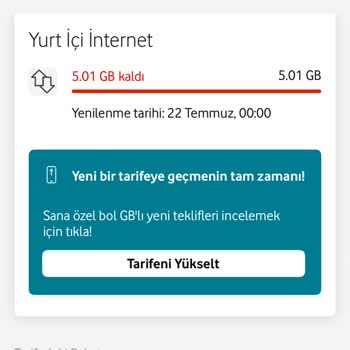 Devreden İnternet GB'larım Kullanılmadan Siliniyor